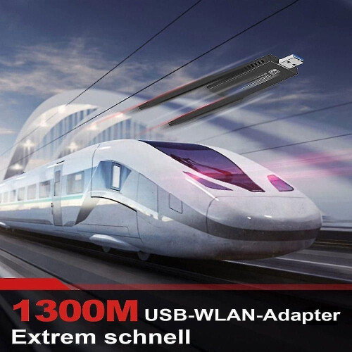 Προσαρμογέας USB 3.0 WLAN για υπολογιστή, ταχύτητα 1300 Mbit/s 1