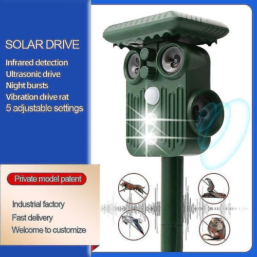 Ultrasonic Solar Deer Repeller, 5 Adjustable Modes, Effective in 48 Hours 1