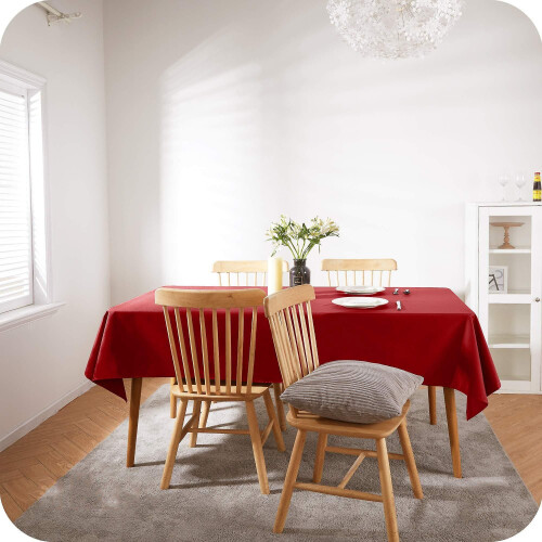 Waterproof Tablecloth with Lotus Effect - 130x220 cm Red 1