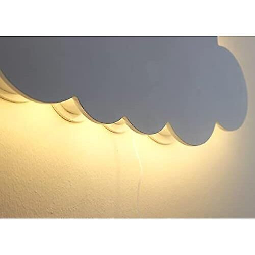 Veilleuse murale en bois blanc, éclairage pour chambre de bébé 2