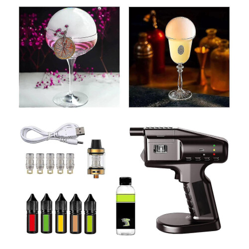 Handheld Cocktail Bubble Maker with Accessories 2