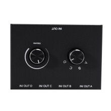 2X 4-Poorts Audioschakelaar, 3,5 mm Audioschakelaar, Stereo AUX-Audioselector, 4 Ingangen 1 Uitgang/1 Ingang 4 Uitgangen Audioschakelkast