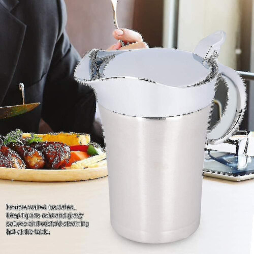 Doppelt isolierte Saucenschüssel mit Klappdeckel, 750 ml, Edelstahl 1