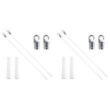 4 Pcs 17 Inch Blind Wand, Vertical Blinds Replacement Parts with Hook and Grip, Fiberglass Blind Tilt Wand, for Window