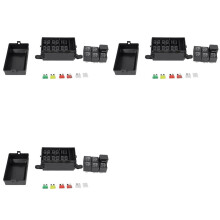 3X Scatola Relè 12V Scatola Fusibili Relè Universale un 6 Vie Blocco Relè un 6 Slot Blocco Fusibili ATC/ATO con Kit Relè per Camion Auto