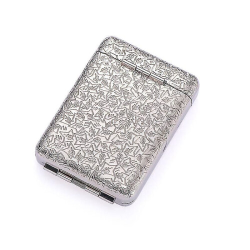 Three Open Alloy Cigarette Case Creative 3sided Carved Design for Men 1