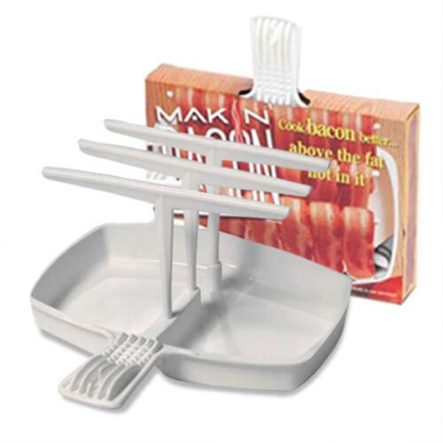 Griglia per barbecue in plastica, supporto per griglia per pancetta e carne, resistente alle alte temperature. 1