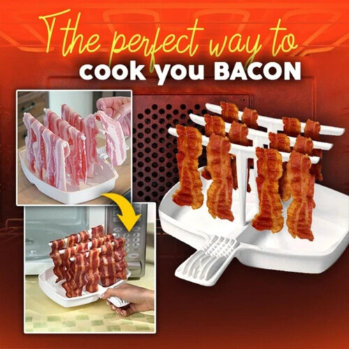Griglia per barbecue in plastica, supporto per griglia per pancetta e carne, resistente alle alte temperature. 2