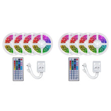 2Set 20M RGB LED Strip Light 3528 1200LEDs Flexibel LED Ljus Strip med 44 Nyckelfjärrkontroll för Sovrum Halloween Jul