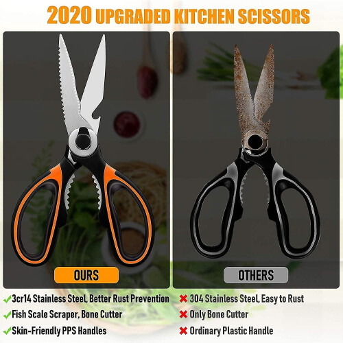 Heavy Duty Kitchen Scissors, Professional Sharp Multi-purpose Stainless Steel 2