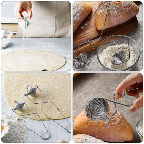 Stainless Steel Flour Sieve Baking Sifter Strainer Kitchen Tool 2