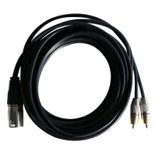 3X 1 XLR Male to 2 RCA Male Plug Stereo Audio Cable Connector Y Splitter Cord (1.5M)
