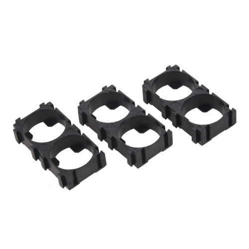 200X 18650 Lithium Battery Double Holder Bracket for DIY Cell Pack Black 2