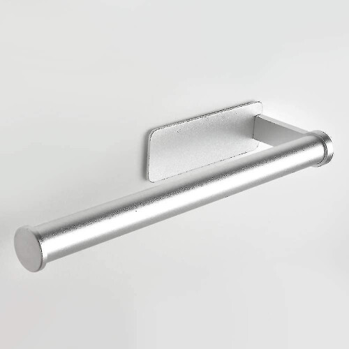 Wall Mounted Kitchen Roll Holder Storage Organizer, Aluminum - No Drilling Required 1