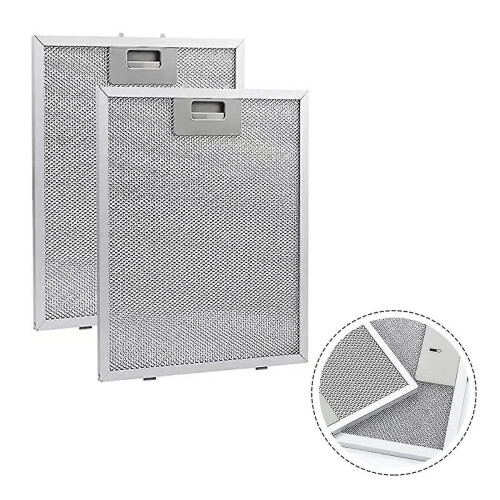 2pcs Range Hood Grease Filter Mesh for Cooker Extractor Ventilation Aluminium 1