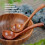Wooden Soup Ladle Spoon Long Handle Kitchen Tool for Cooking Serving 2
