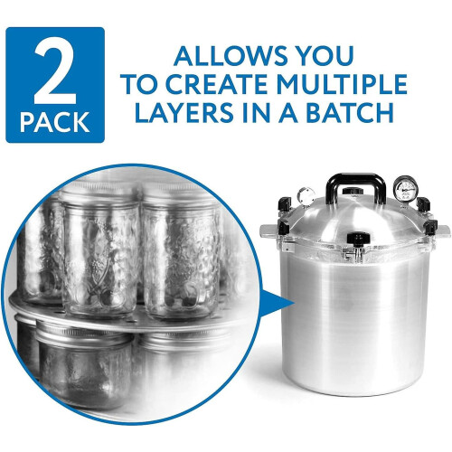 Conjunto de 2 Suportes para Panela de Pressão de 28 cm (11 polegadas) - Aço Inoxidável - Compatíveis com Panelas de Pressão Presto 2