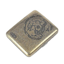 20 Grass Vintage Metal Draagbare Sigarettenetui Gouden Pioenroos MAAT 3