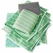Lot de 6 Chiffon Bambou Microfibre pour Vitres Miroirs Carreaux Carrosserie Microfibre Bambou Vitre Mnage Salle de Bain