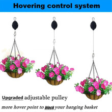 2 stuks zware, uitschuifbare plantenhangers met verstelbare katrolhaak voor tuinbloemenmanden en