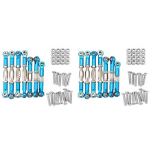 14x for 144001 1/14 RC Car Spare Parts Metal Linkage Servo Pull Rod Steering Tie Rod Set,