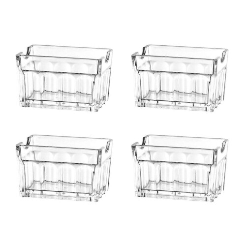 Acrylic Sugar Packet Holder Sugar Bag Storage Container Dish Display Sachets Tissue Bowl