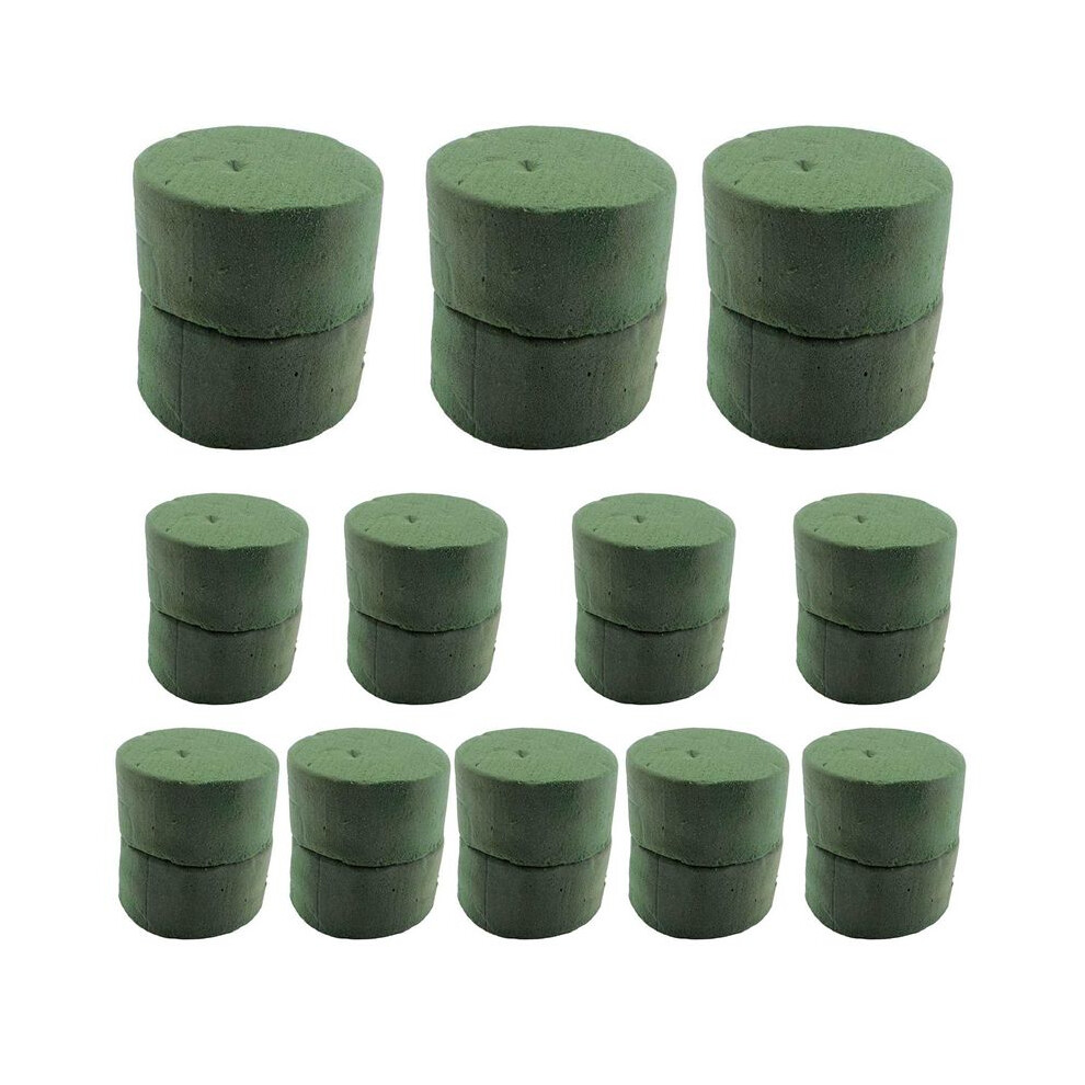 24Pcs/Set Diy Flower Arrangement Kit Green Round Wet Floral Foam Wedding Aisle Flowers Party Decoration 6033391811997