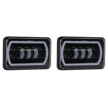 2X 4X6 Inch LED Light Lamp DRL Headlight Crystal Clear Hi-Lo DRL Light for Truck