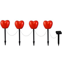 Set of 6 Waterproof Solar Heart Stake Lights for Garden, Valentines Day Decor