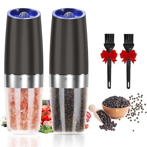 Moedor elétrico de sal e pimenta com ajuste de moagem e luz LED.