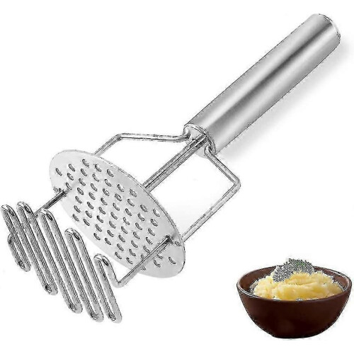 Dual Function Stainless Steel Potato Masher, Professional Design for Potatoes