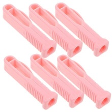 Mini flesopenerset - 6 stuks plastic ampulopeners met groefontwerp, roze