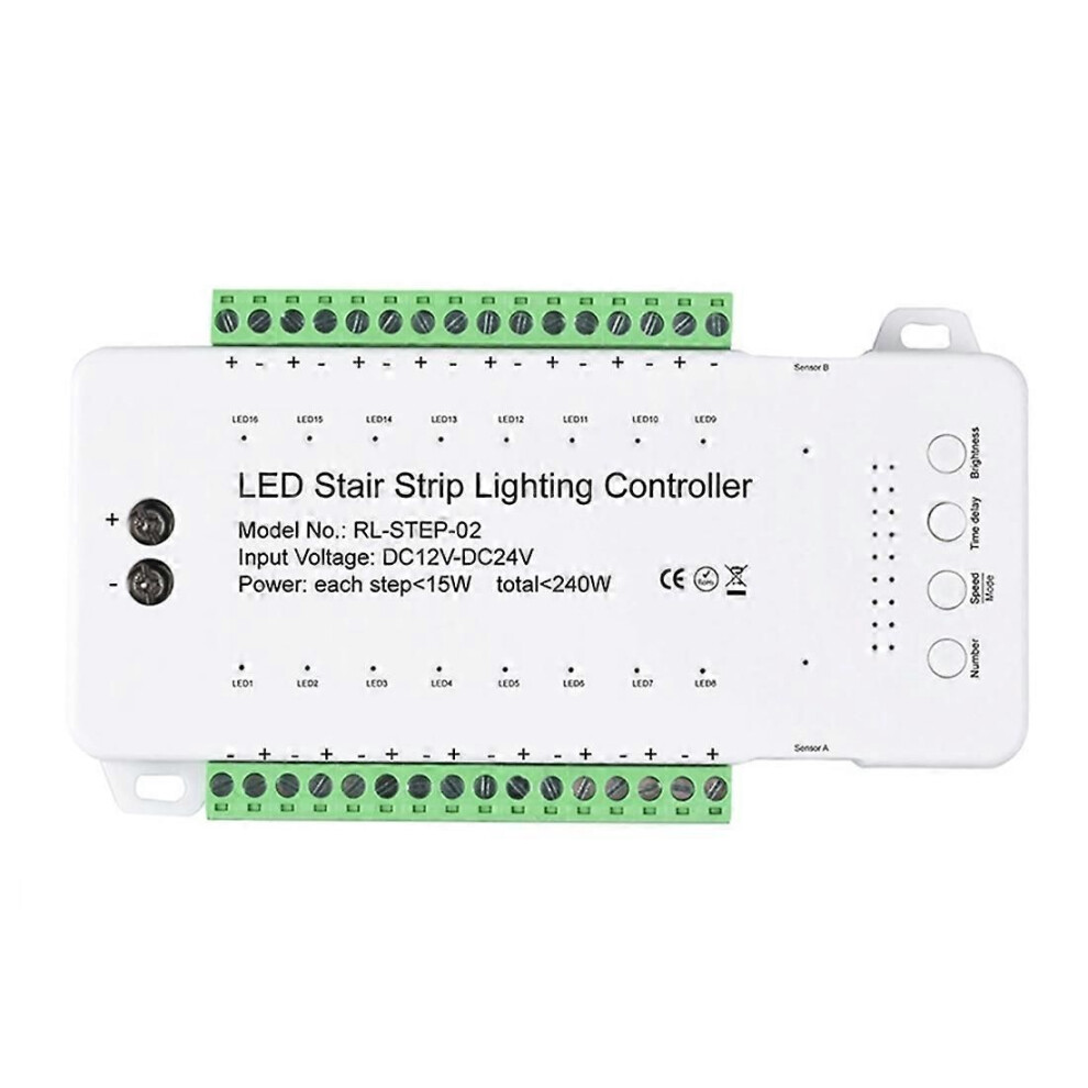 16 Channels Dual Pir Motion Sensor Dimmable Stair Led Controller 3747003822976