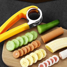 1/2 PCS Moonlightish Banana Slicer - Stainless Steel Manual Food Slicer1 PC