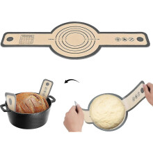 Brotheber aus Silikon für Schmortöpfe, antihaftbeschichtet und hitzebeständig, mit langen Griffen, wiederverwendbar, Matgrey