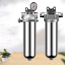 Vorfilter aus Edelstahl 304, Hauswasserfilter für Brunnenwasser, 10000 ml, 4 Filterstufen