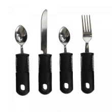4 Pieces Ergonomic Cutlery Set for Adaptive Eating