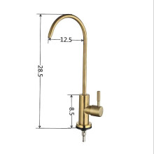 Brushed Gold Drinking Water Purifier Faucet, Stainless Steel Reverse Osmosis Systems Kitchen Water Filter TapA