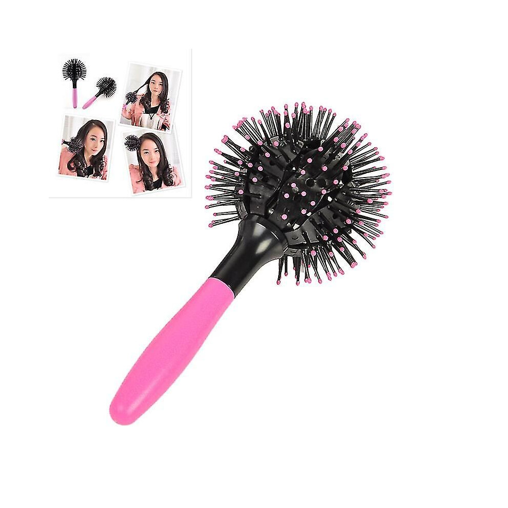 Unisex Japan 3D Bomb Curl Hair Brush Ball Styling Spherical Massage Comb Detangling Heat