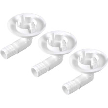 Conector de cotovelo para mangueira de drenagem de ar condicionado, compatível com unidades mini-split e de janela, 25 mm, pacote com 3 peças.