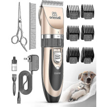 Oneisall Leise Hundeschermaschine Profi Schermaschine Hund Katze Tierhaarschneidemaschine Elektrische Hundetrimmer Schnurlosen Haarschneidemaschine (g