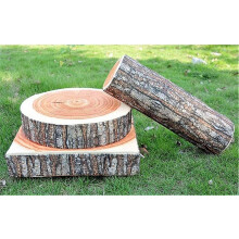 2er-Set kreative Kissen in Baumstammform aus Naturholz, weiche Stuhlkissen, Geschenkidee für Zuhause, Sofa, 43 cm x 35 cm