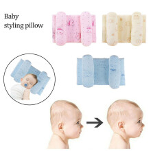 Travesseiro macio para bebê que previne deformações - Travesseiro amarelo para bebês com cabeça achatada
