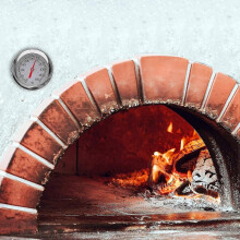 Thermomètre pour four à bois/pizza/pierre - Analogique, bimétallique, 400 C/30 C