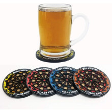 Originele dartbord onderzetters, unieke set van 4 voor thuis, keuken, kantoor, bruiloft of feest, schattige, coole, antislip bieronderzetters op maat.
