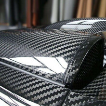 Selbstklebende Carbonfolie für Autos, glänzend matt schwarz, 152 x 50 cm