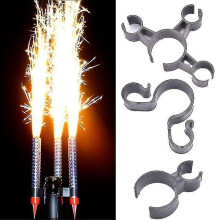 Ice Fountain Bottle Clip For Wine Or Champagne 3 Candles Clip Sparkler Black