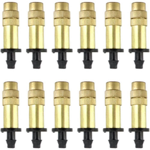 Adjustable Copper Spray Drippers Garden Irrigation Watering System 12pcs Set