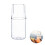 Durable Glass Pitcher and Milk Cup Set: Clear Drinkware for Kitchen and Office Table 1