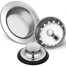 3-Piece Kitchen Sink Plug Strainer for Anti-Clog Drain